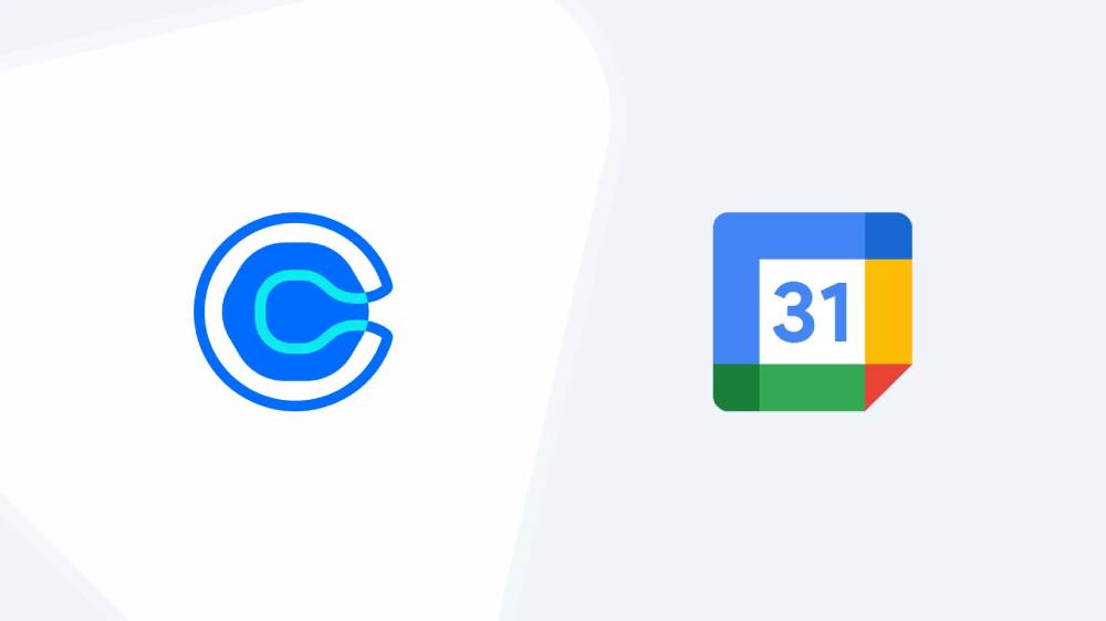Logos for Calendly and Google Calendar on a light background, representing scheduling and event management tools.